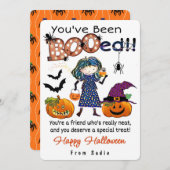 あなたは「BOO」されたよ!- ハロウィンのパーソナライズカード 招待状 (正面/裏面)