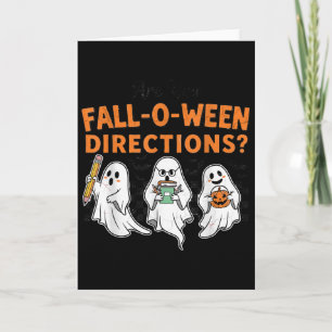 あなたは、Fall-o-ween の方向はおかしいと思う教師のハロです。 カード