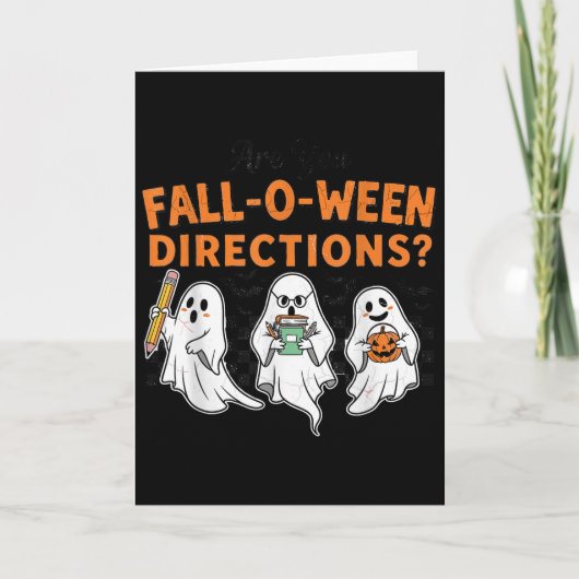 あなたは、Fall-o-ween の方向はおかしいと思う教師のハロです。 カード (正面)
