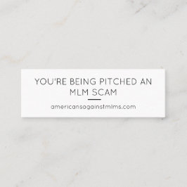 あなたは、MLM詐欺にかかる-小さい スキニー名刺