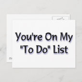 あなたは「To Do」リストに ポストカード (正面/裏面)