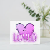 あなたは(U.R.) 愛された |紫のハート ポストカード (スタンド正面)