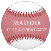 あなたはAキャッチ素晴らしコーパーソナライズされたラル ソフトボール (正面)