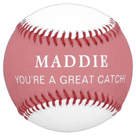 あなたはAキャッチ素晴らしコーパーソナライズされたラル ソフトボール (正面)