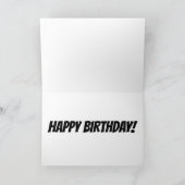 あなたはAクラシックヴィンテージピンクカー誕生日カード カード (内部)