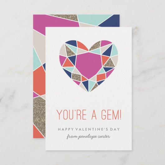 あなたはa gem classroom valentine - Cobalt 招待状 (正面/裏面)