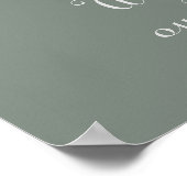 あなたはBoho Greenの歓迎を結婚歓迎 ポスター (角)