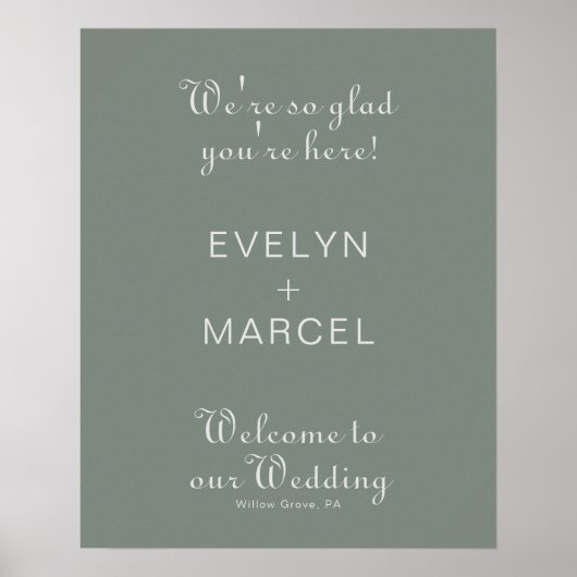 あなたはBoho Greenの歓迎を結婚歓迎 ポスター (正面)