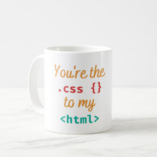 あなたはCSSからHTMLへ – くもの巣開発者PUN コーヒーマグカップ
