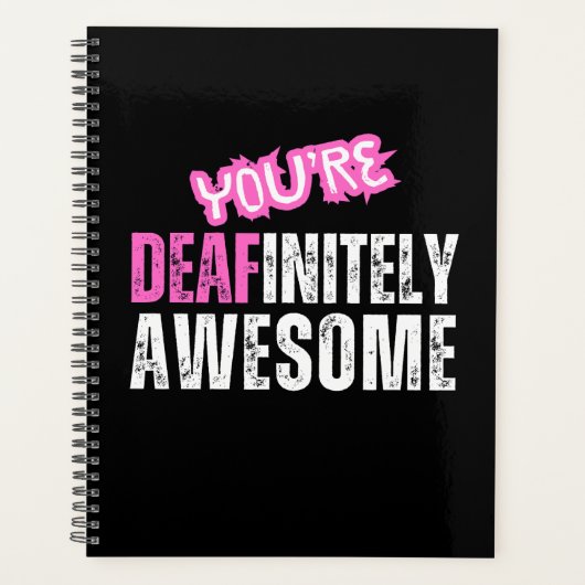 あなたはDeafinienty – ろう素晴らし者認識度 プランナー手帳 (正面)