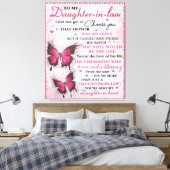 あなたはDIL蝶も私の娘 – ハート キャンバスプリント (インサイチュ (寝室))