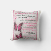 あなたはDIL蝶も私の娘 – ハート クッション (正面)