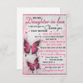 あなたはDIL蝶も私の娘 – ハート サンキューカード (正面/裏面)