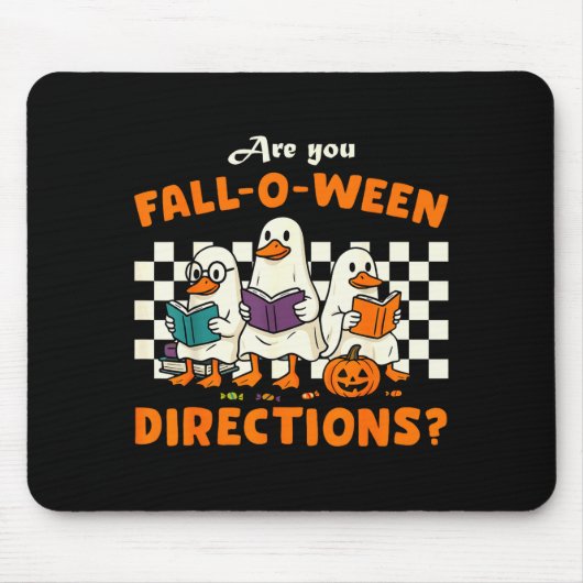 あなたはFall-o-weenの指示の幽霊のガチョウの先生ですか マウスパッド (正面)