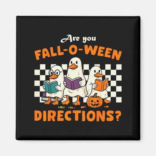 あなたはFall-o-weenディレクションズゴーストグース先生 マグネット (正面)