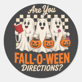 あなたはFall-O-Ween派?可愛い幽霊のハロウィングッズ ラウンドシール