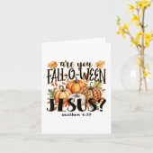 あなたはFall-o-ween イエス か_ 秋のカボチャ _1 カード (黄色い花)