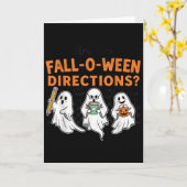 あなたはFall-o-ween Directions 面白い教師 ハロウィン カード (黄色い花)