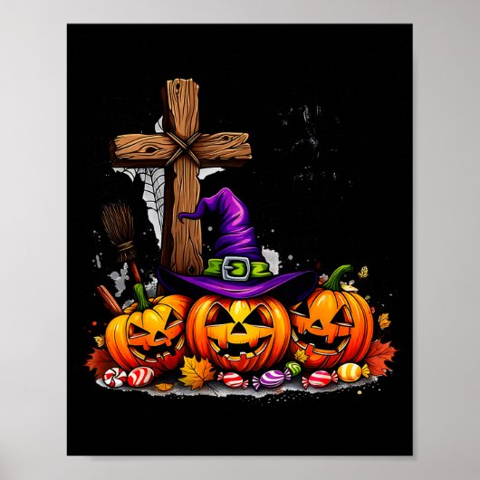 あなたはFall-o-ween Jesus 面白いパンプキン _1  ポスター (正面)