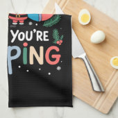 あなたはICUおもしろいナースクリスマス キッチンタオル (四つ折り)