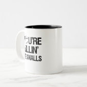 あなたはKillin私小さいサイズのおもしろいなコーヒー・マグ ツートーンマグカップ (正面左)