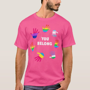 あなたはLGBTゲイプライドティーLGBTQサポータギフトに所属 Tシャツ