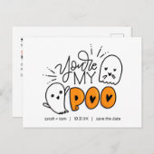 あなたはMy Boo - Halloween日付を保存 案内ポストカード (正面/裏面)