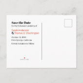 あなたはMy Boo - Halloween日付を保存 案内ポストカード (裏面)