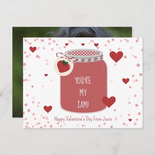 あなたはMy Jam Strawberry Valentine's Day写真 ポストカード (正面/裏面)