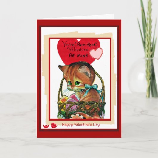 あなたはPurr-fectバレンタインデヴィテージカード シーズンカード (正面)