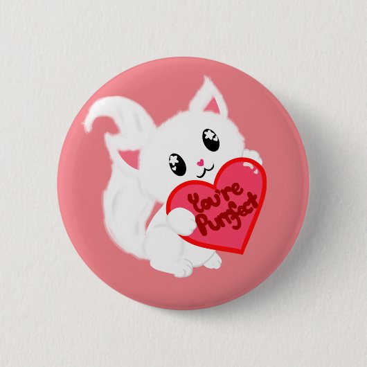 あなたはPurrfectの子猫 缶バッジ (正面)