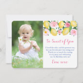 あなたはSo Sweet Posiano Lemonsピンクのパーティー写真 サンキューカード (正面)