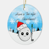 あなたはTライフィック金ゴールドパンクリスマス セラミックオーナメント (左)