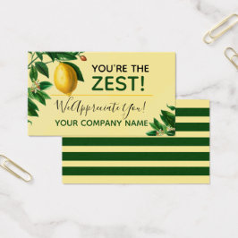 「あなたはThe Zest」お客様に感謝のギフトラベル
