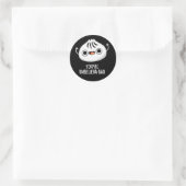 あなたはUnbelieva-bao おもしろい Dimsum Bao Pun Dark BG ラウンドシール (バッグ)
