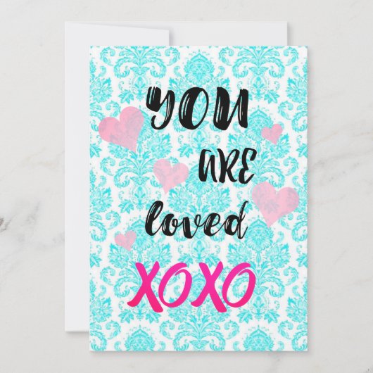 あなたはXOXOバレンタインデーのカードが愛されている シーズンカード (正面)