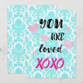 あなたはXOXOバレンタインデーのカードが愛されている シーズンカード (正面/裏面)