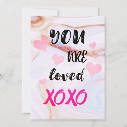 あなたはXOXOバレンタインデーのカードが愛されている シーズンカード (正面)