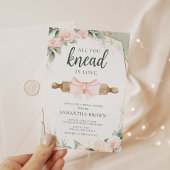 あなたひざまずいているすべてはラブピンクフローラブライダルシャワー 招待状