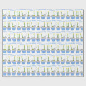 あなたへのカバの誕生日! 歌っている幸せなカバ ラッピングペーパー (フラット)