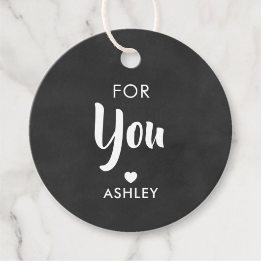 あなたへのギフトタグ、あらゆる行事に使えるタグ、ブラックボード フェイバータグ (正面)