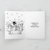 あなたへのクリスマスの願い | サプライズぬりえページ カード (内部)