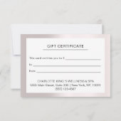 あなたへのモダンビジネス証明書ギフト (裏面)