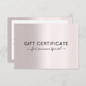 あなたへのモダンビジネス証明書ギフト (正面/裏面)