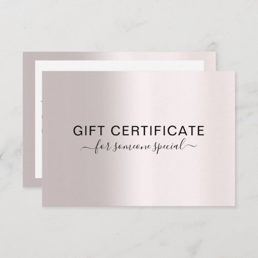 あなたへのモダンビジネス証明書ギフト (正面/裏面)