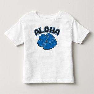 あなたへの大きい青アロハ トドラーTシャツ