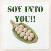 あなたへの大豆：ビーガンの恋愛物語 ガラスコースター (正面)