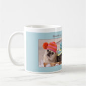 あなたへの平和パグおよびキスによる冬のパグのマグ コーヒーマグカップ (左)
