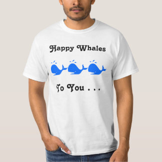 あなたへの幸せなクジラはティーにのせます Tシャツ