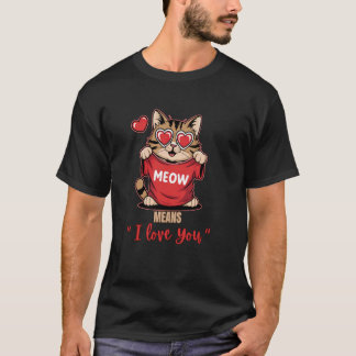 あなたへの愛をニャーと伝える かわいい猫好きのための Tシャツ